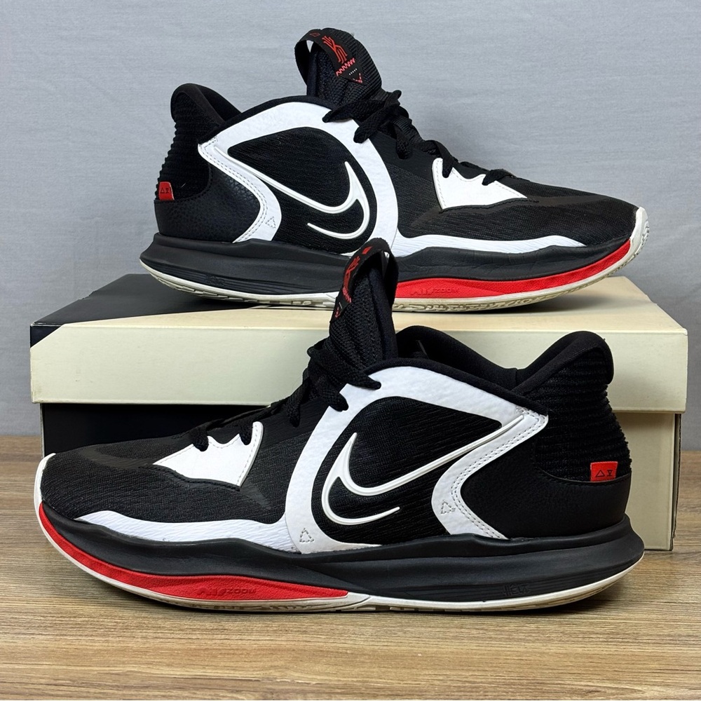 Nike Kyrie Low 5 Bred Mens Size10 Black White Red Athletic Sneakers